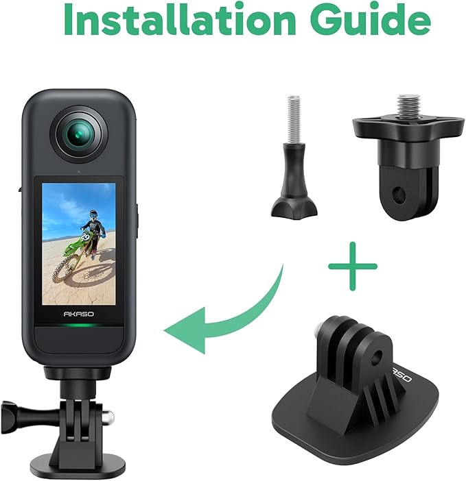 AKASO Adhesive Mount Kit Helmet Sticky Mount Accessory Kit for GoPro Hero13 12 11 10 9, Insta 360 X5 X4 X3, DJI, 360/EK7000/EK7000 Pro/Brave 4/Brave 4 Pro/Brave 7 LE/Brave 7 Action Cameras