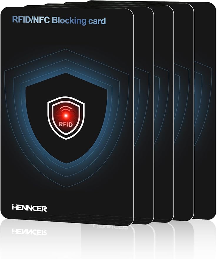 2026 NEW RFID Blocking Card Set with Indicator Light,Wallets Shield,Credit Card Protector, NFC Bank Debit Blocker,Anti-Skimming Protection For ID Passport Travel For Men/Women (5)
