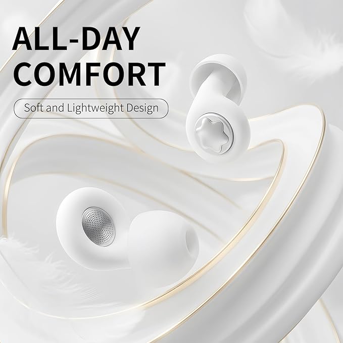 Ear Plugs for Sleeping 45DB Noise Cancelling: Ultra-Comfy Reusable Noise-Reducing Earplugs for Sleeping & Travel & Work Hearing Protection Earbuds with 8 Tips(XS,S, M, L Size)