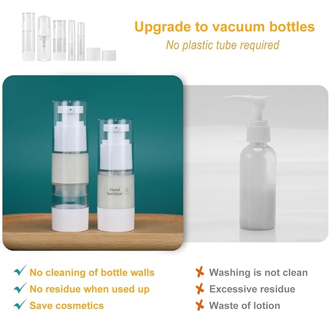 Beveetio 19 Pack Travel Bottles TSA Approved, 3OZ Leakproof Silicone Refillable Travel Size Containers for Toiletries, BPA Free Travel Accessories Tubes Cosmetic Shampoo Lotion Soap