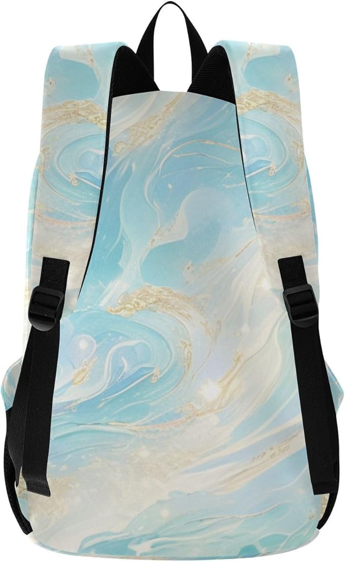 Anti Theft Backpack Lightweight Mens Laptop Bag Laptop Bag 15.6 Inch for Women & Men Outing Work Family TravelWhite Teal