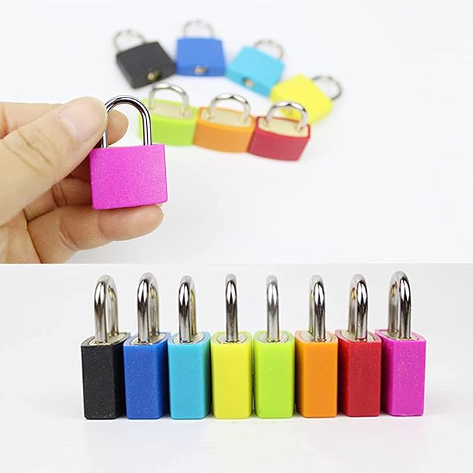 4 Pack TSA Approved Luggage Locks - Suitcase Padlocks with Keys, Travel Baggage Locks for School Gym Lockers, Laptop Bags & Outdoor Gear