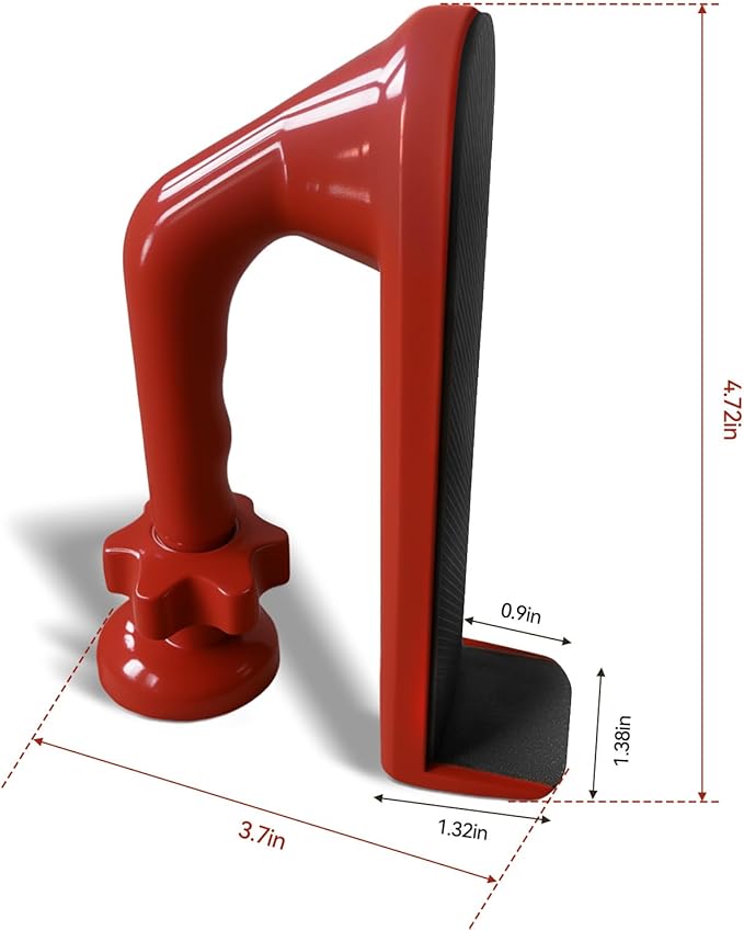 Portable Door Stopper, Aluminum Alloy Anti-Slip Safety Device, Suitable for Personal Protection During Travel or Apartment Living.(red)