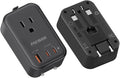 PAEWOK Travel Adapter PD 20W, Mini Universal Travel Adapter with 1 AC Outlet and USB Fast Charging, Ultra Thin International Plug Adaptor for US to European UK Italy Spain New Zealand (Type C G A I)