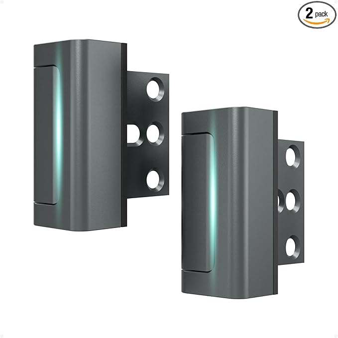 Greatalent 2Pack Home Security Door Reinforcement Lock Childproof, Door Lock for Kid Safety, Door Latch Stopper for Front Door Inside Top of Door, Aluminum Construction Finish