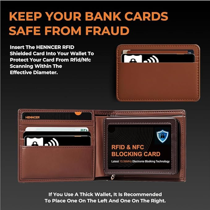 BUISAMG RFID Blocking Card, Credit card protector, One Card Protects Entire Wallet Purse, RFID/NFC Contactless Bank Card Protector, ID ATM Guard Card Blocker, Contains usb data blocker. 8-Pack
