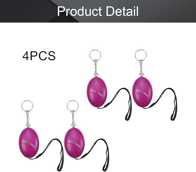 Othmro 4 Pack 120DB Personal Alarm, Purple