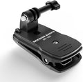 NEEWER Basics Backpack Strap Clip Clamp Mount Holder, Three Prong Adapter Compatible with GoPro Hero Insta360 DJI AKASO Action Camera Accessories for POV Video Recording, GP-102