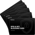 6 Pack RFID Blocking Card, Slim Contactless NFC Debit Credit Card Protector for Wallets,Safe Card RFID Cards Blocker, Anti-Theft for Credit Card Passort ID Card, Travle Accessories for Men & Women
