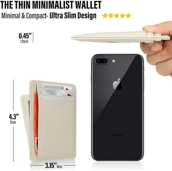 GH GOLD HORSE Slim RFID Blocking Card Holder Minimalist Leather Front Pocket Wallet for Women | Slim, RFID Blocking, Minimalist, Front Pocket