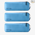 Eagle Creek Pack-It Isolate Slim Cube M/M/M Set - Minimalist Compact Travel Organizer for Hair Styling Tools, Belts & Small Items - Travel Accessories - Blue Dawn