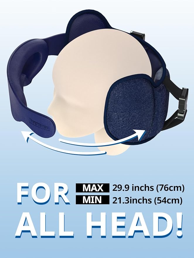 Inspireyes Travel Pillows for Airplanes, Airplane Pillow with Sleep Eye Mask, Comfortable Travel Essentials for Long Flight, Car Trip, 360° Headrest, Royal Blue