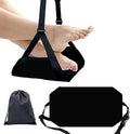 Airplane Foot Hammock for Plane Travel Ajustable Foot Rest for Plane Comfort Sling Airplane Gadgets for Adult Long Fling,Plane Travel Essentials (Black)