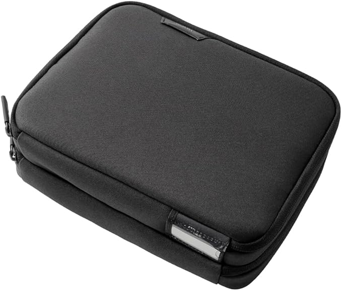 UT Wire Folio Max Double Layer Tech Gear Pouch for Personal, Family, Work Travel Cable Organizer for Electronic Essentials, Chargers & Tech Accessories, with Label Identification in Black