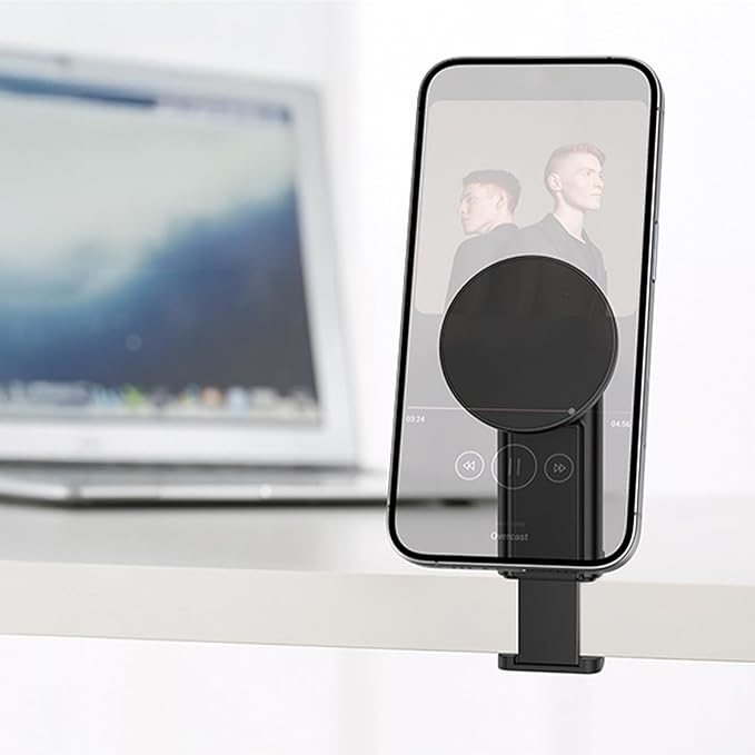 Yunseity Magnetic Airplane Phone Holder, MG-22 Handsfree Airport Phone Mount with 360° Rotation, Universal Portable Travel Phone Stand Travel Essentials for Desk Seat Tray Table
