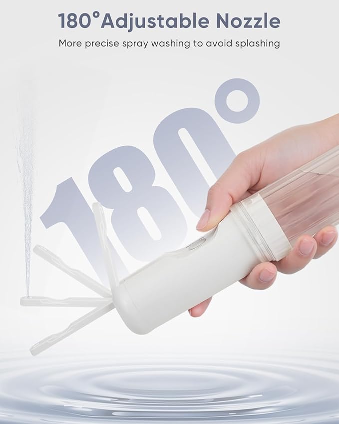 Portable Bidet for Travel, Multi- Bottle Compatible Handheld Bidet, 3 Water Pressure Modes, 180°Adjustable Nozzle, IPX6 Waterproof, White