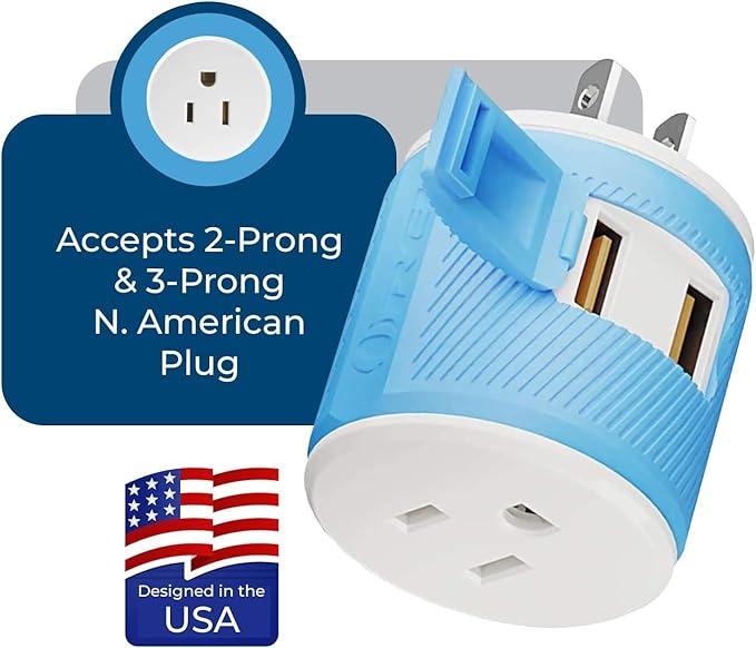 OREI Japan, Philippines Travel Plug Adapter- USA Inputs - Type A (U2U-6), Will work with Cell Phones, Camera, Laptop, Tablets, iPad, iPhone and More
