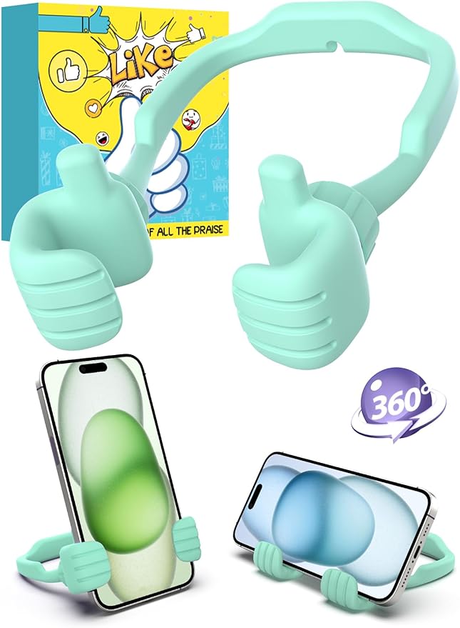 Gifts for Boys Girls Teens Kids: Thumbs Up Lazy Phone Stand Holder for Desk Funny Gadgets Teenage Tween Man Woman Dad Father Mother Mom Husband Wife Adults Stocking Stuffers Who Have Everything