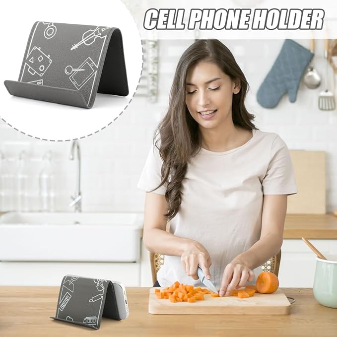 Airplane Phone Holder, Flexible Tablet Holder Plane Travel Essentials, Flex Flap Phone Stand for Flying Desk Treadmill Hotel Smartphone Mobile Devices (Grey)