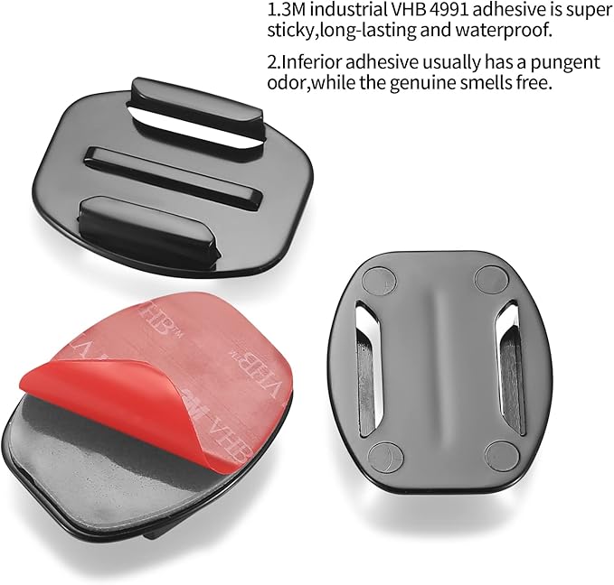 18 Set Helmet Adhesive Sticky Mount, Compatible with GoPro Hero 10/9/8/7, Fusion, 6/5/4, Session, Action Camera