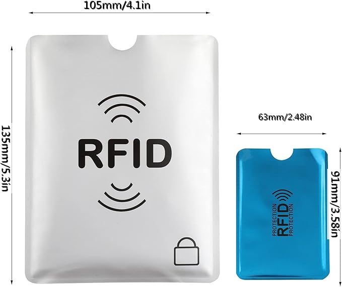 Schembo 16 RFID Blocking Sleeves Set (12 Colorful Credit Card Protector RFID Blocking Sleeve & 4 RFID Passport Holder). Effectively Protect Your Credit, Debit, and ID Cards From Electronic Theft.