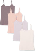 Amazon Essentials Women's Slim-Fit Camisole for Layering and Everyday Wear, Pack of 4