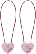 Small Cable Lock with Combination, Combo Lock with Code, Pink Cable Padlock for Luggage, Cabinet, Closet, French Fridge Door, Stroller, Bike Helmet, Pet Cage, Pool Gate, Outdoor Fence