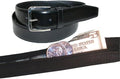 Men's Leather Money Belt Size 36 - Black