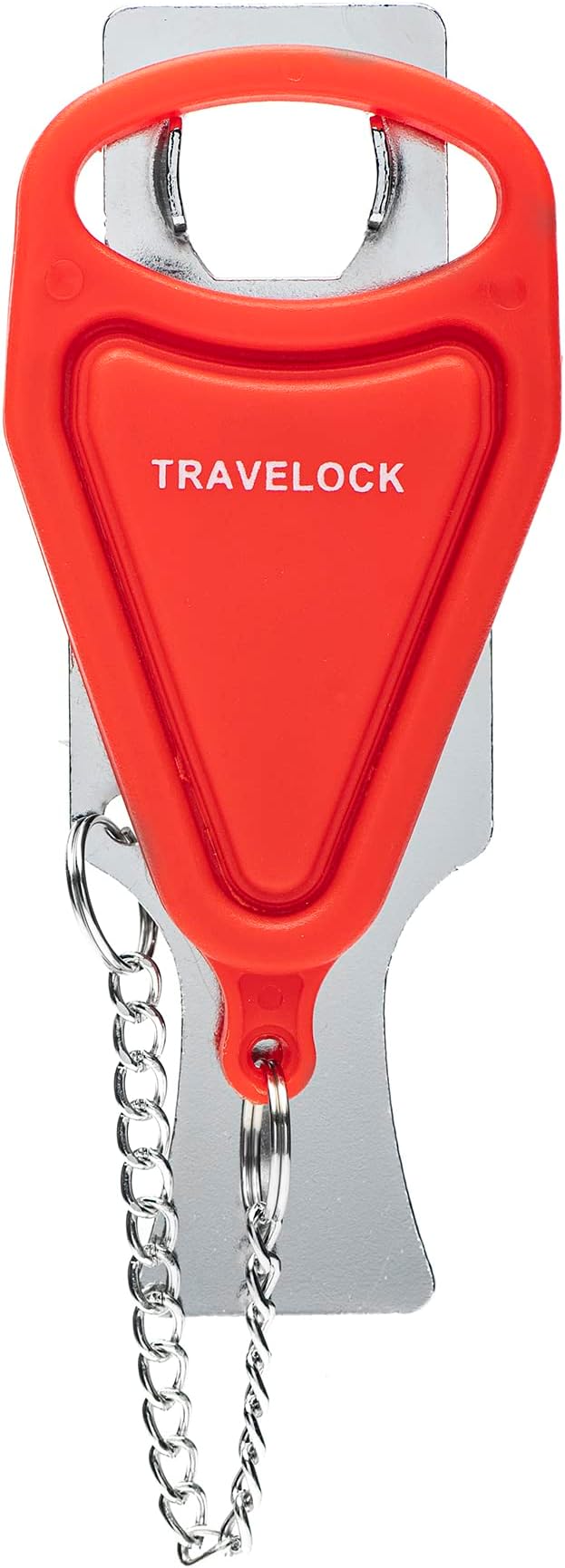 Portable Door Lock for Women & Travel Safety - Heavy Duty Portable Lock Perfect for AirBnb's, Hotels, Apartments, Hostels, Dormitories (Red, Single Hole)