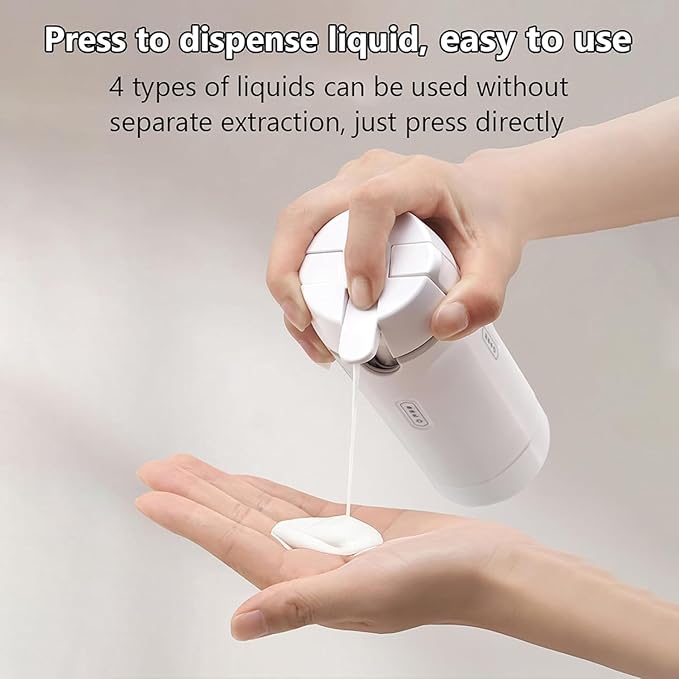 4 in 1 Travel Dispenser Set with 4 Pack 30ML Leak Proof Bottles for Toiletries, Portable Containers for Shampoo Lotion Conditioner Cream (Green)