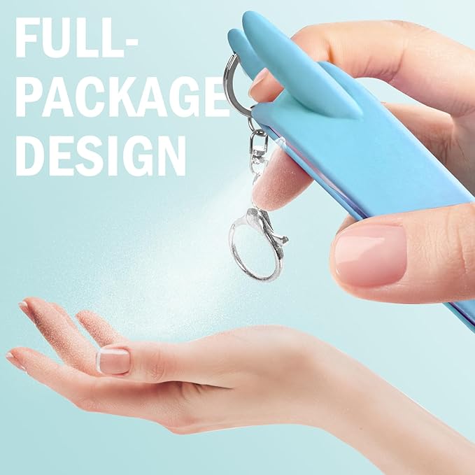 Silicone Case Compatible with TOUCHLAND 30ml/1oz Hand Sanitizer Spray, Vibrant Colors, Cute Style (Blue)