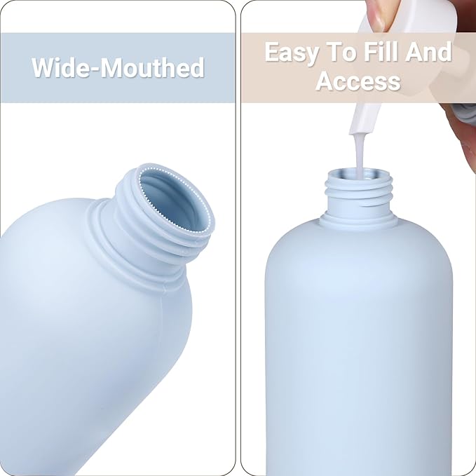 ASEVAT 8.8 oz Leak Proof Travel Bottle with Flip Cap, Shampoo and Conditioner Bottle Set, Refillable Containers for Lotion, Cream Shampoo(4Pcs)