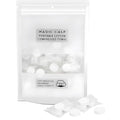 Classycoo Compressed Towel 100 PCS Mini Tablets Disposable Portable Face Towel Cotton Coin Tissue for Travel, Camping, Hiking, Sport, Beauty Salon, Home Hand Wipes and Other Outdoor Activities (White)