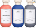 3 PACK Travel Shampoo Bottle, Empty Plastic Squeeze Bottles 6.8oz with Flip Cap, Lotion Container for Toiletries Travel Size Shampoo and Conditioner