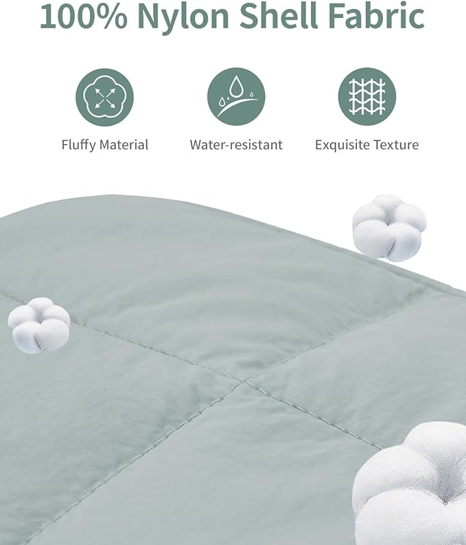 Narwey Makeup Bag Travel Toiletry Bag for Women Girls, Puffy Cute Cosmetic Bag Organizer Make up Bag with Compartments (Sage Green)