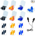 Silicone Ear Plugs for Sleeping,12 Pairs Soft Waterproof Noise Canceling Reduction Earplugs Waterproof Reusable Sound Blocking Earplugs for Concert,Swimming,Study,Loud Noise,Snoring (12 Pack)