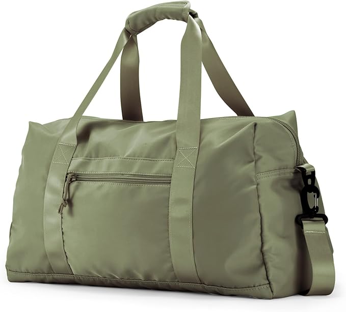 Travel Duffle Bag,Sport Gym Bag for Men And Women with Wet Pocket,Weekender Bag Carry On Tote Bags for Airplane Army Green