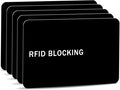 5 Pack RFID Blocking Card Contactless NFC Credit Card ID Protection Safe Bank Card Passport Entire Wallet Purse Shield Protector Blocker Guard (Pack of 5, Black)