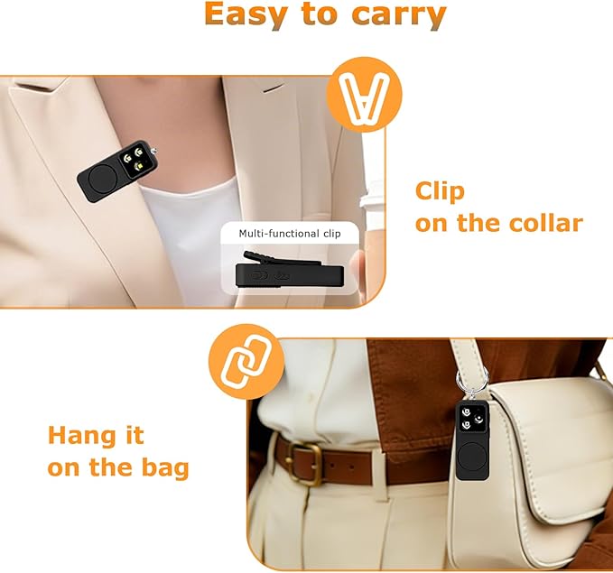 Rechargeable Personal Safety Alarm for Women, 150dB Emergency Siren with Strobe Light, Keychain Safety Alarm with Pull Pin, Compact Self Defense Alarm for Walking, Travel, College and Everyday Carry