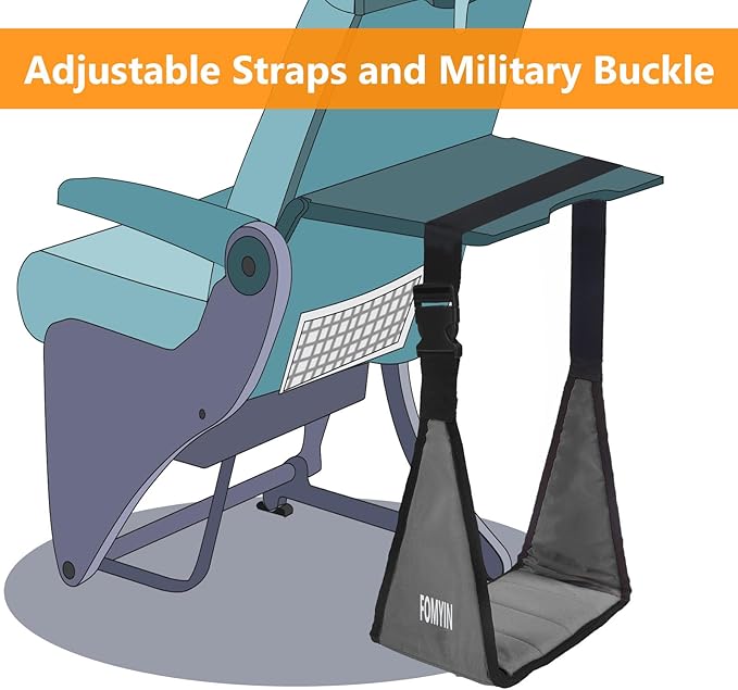 Airplane Footrest with No Feet Clashing Support Design, Portable Travel Foot Hammock to Relax Your Foot, Memory Foam Plane Foot Rest to Relieve Feet Soreness - Long Flights Essentials