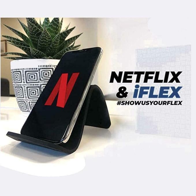 iFLEX Mini Flexible Phone Holder for Travel, Work and Home – This Travel Cell Phone Stand is The Perfect iPhone Holder and Works with Any Smartphone – Non-Slip Grip, Strong and Durable - Sky Blue