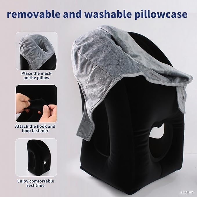 Neck Pillow Airplane Pillow for Long Flight,airplanesleep Support,Airplane Sleeping Support, Inflatable Pillow for Flights, Travel Essentials Neck Pillows for Airplanes