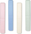 Mulbozy 4 Packs Portable Travel Toothbrush Case, Breathable Plastic Toothbrush Holder for Home, Travel, Business, Camping, School