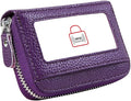 Women's RFID Blocking 12 Slots Credit Card Holder Leather Accordion Wallet
