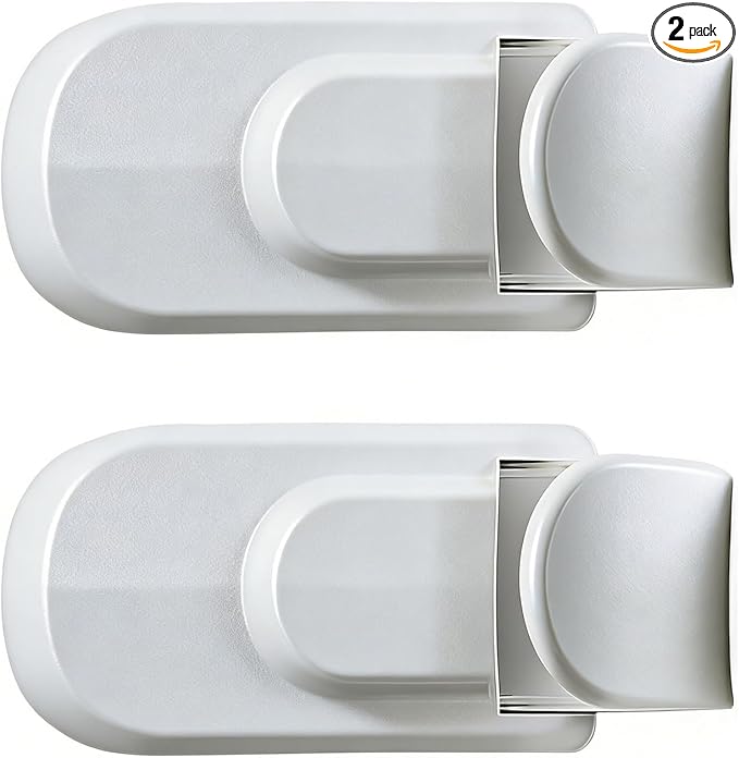 Door Lock for Kids Safety, Snap-On Child Proof Door Latch for Bedrooms Inside, No Drill Portable Door Lock for Baby, Toddler & Pet Proofing Home Use (2Pcs)