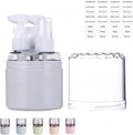 CLOUDEMO Mini Shampoo Dispenser Portable Travel Bottle Set, 2-in-1, 3-in-1, 4-in-1 Mini Dispenser Portable Travel Set, Leak Proof Refillable Travel Containers with Labels (Gray,3 in 1)