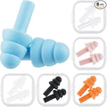 6 Pairs Kids Adults Ear Plugs Swimming Noise Cancelling Reusable Earplugs for Sleeping and Swimming, 6 Assorted Colors(Classic Colors)
