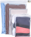 30 Pcs Clothes Packaging Bags Plastic Packing Bags Reusable Zip Clothing Bag Travel Storage Bags Frosted Waterproof Organizers Pouch for Clothes Shipping Shoes Cosmetics Travel Essentials