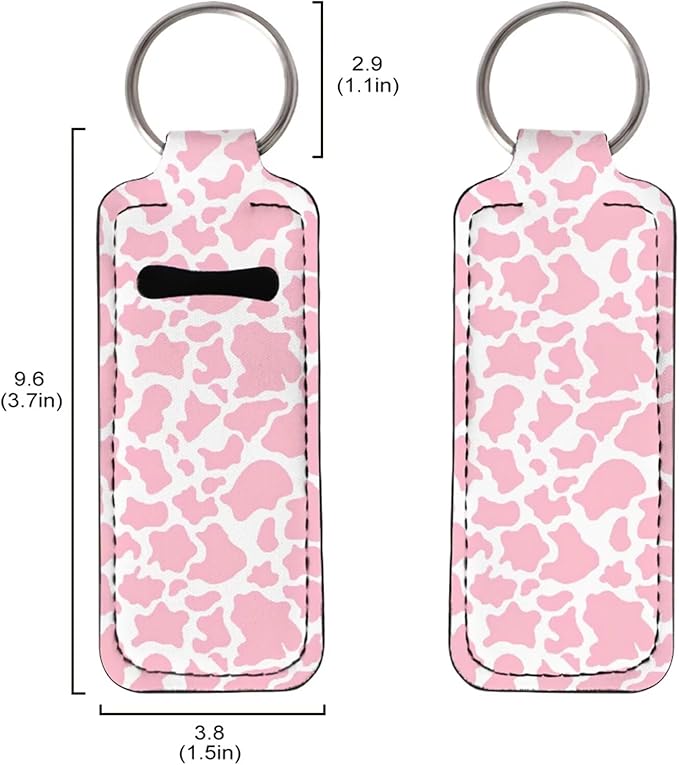 Suobstales 3Pcs Travel Bottles Keychain Holder Set,Travel Bottle Sleeves+Neoprene Chapstick Holders+Lanyard Keychain
