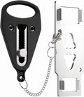Portable Door Lock for Travel – Hotel Door Locks for Travelers Security – Door Safety Lock from Inside for Home & Apartment – Travel Locks for Hotel Rooms – (Black)